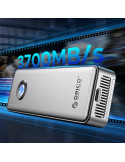 Външен кутийка за SSD диск Orico OUM2-G20-SV, M.2 NVMe, USB-C/A 20Gbps, 8TB, алуминиева кутия, охлаждане - OUM2-G20-SV - 4