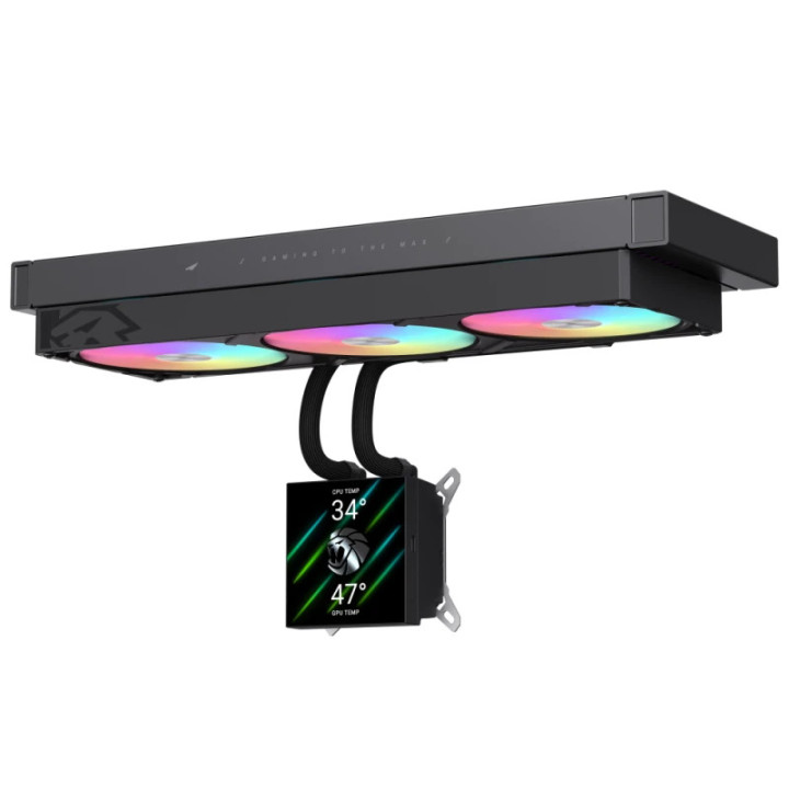 Водно охлаждане за процесор Gamemax Glacier 360 LCD, 360mm, LCD дисплей, Addressable RGB - 9503-0100R0057 - 4