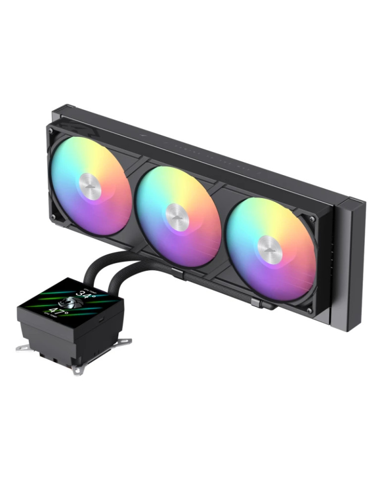 Водно охлаждане за процесор Gamemax Glacier 360 LCD, 360mm, LCD дисплей, Addressable RGB - 9503-0100R0057 - 5