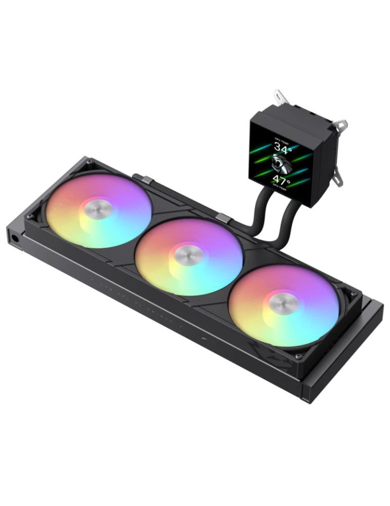 Водно охлаждане за процесор Gamemax Glacier 360 LCD, 360mm, LCD дисплей, Addressable RGB - 9503-0100R0057 - 6