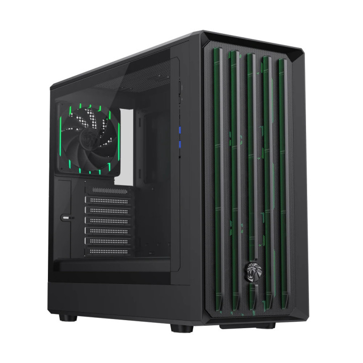 Кутия за компютър Gamemax CLAW 460 BK, Middle Tower ATX, 4x вентилатора, Tempered Glass, RGB - 9101-1200R0005 - 2