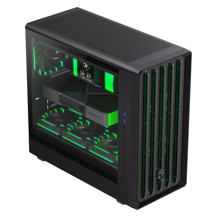 Кутия за компютър Gamemax CLAW 460 BK, Middle Tower ATX, 4x вентилатора, Tempered Glass, RGB - 9101-1200R0005 - 3