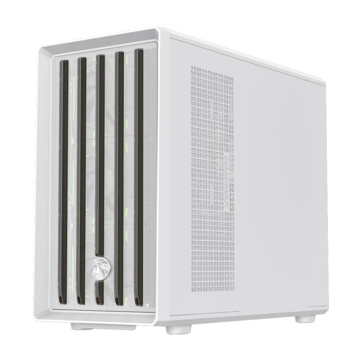 Кутия за компютър Gamemax CLAW 360 WH, mATX Mini Tower, Tempered Glass, 4x120mm ARGB вентилатора, USB 3.2 Gen 2 Type-C - 9101-11