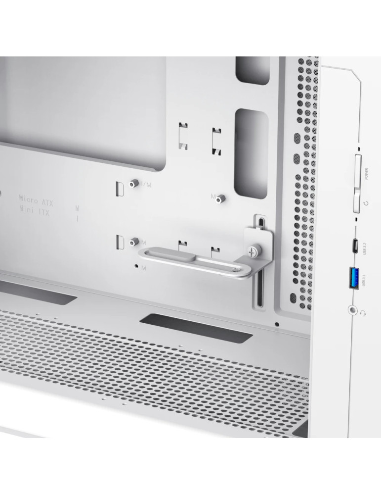 Кутия за компютър Gamemax CLAW 360 WH, mATX Mini Tower, Tempered Glass, 4x120mm ARGB вентилатора, USB 3.2 Gen 2 Type-C - 9101-11