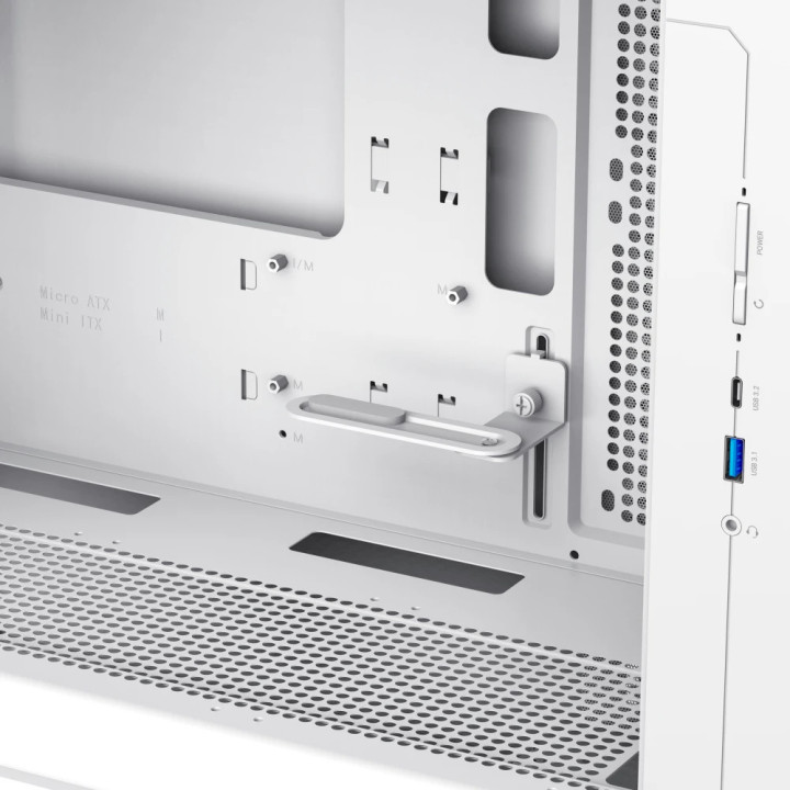 Кутия за компютър Gamemax CLAW 360 WH, mATX Mini Tower, Tempered Glass, 4x120mm ARGB вентилатора, USB 3.2 Gen 2 Type-C - 9101-11