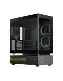 Кутия за компютър Gamemax N90 BG, Middle Tower ATX, Dual-Chamber, Tempered Glass, 6x ARGB вентилатора, RGB контрол - 9101-1300R0