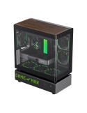 Кутия за компютър Gamemax N90 BG, Middle Tower ATX, Dual-Chamber, Tempered Glass, 6x ARGB вентилатора, RGB контрол - 9101-1300R0