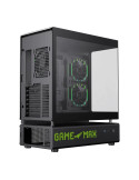 Кутия за компютър Gamemax N90 BG, Middle Tower ATX, Dual-Chamber, Tempered Glass, 6x ARGB вентилатора, RGB контрол - 9101-1300R0