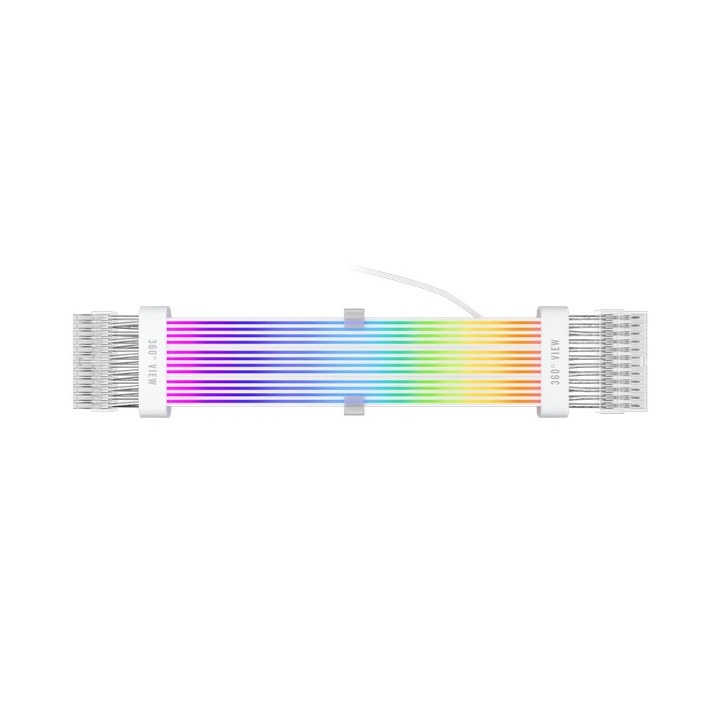 Удължителен кабел 1stPlayer Extension Modding Cable M/B 24PIN Addressable RGB White - NC24P-WH