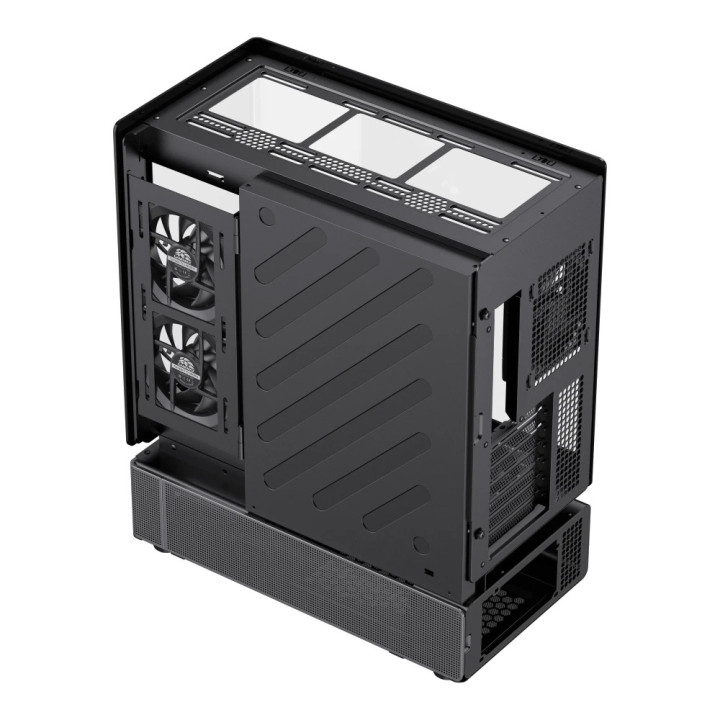 Кутия за компютър Gamemax N90 BG, Middle Tower ATX, Dual-Chamber, Tempered Glass, 6x ARGB вентилатора, RGB контрол - 9101-1300R0