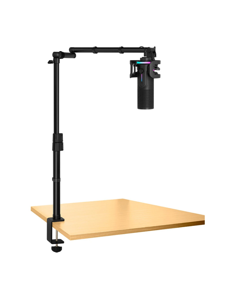 Стойка за микрофон Streamplify Mount Lift Light, 180° вертикално / 360° хоризонтално регулиране, 70см достъп, черна - SPOM-ML1LC