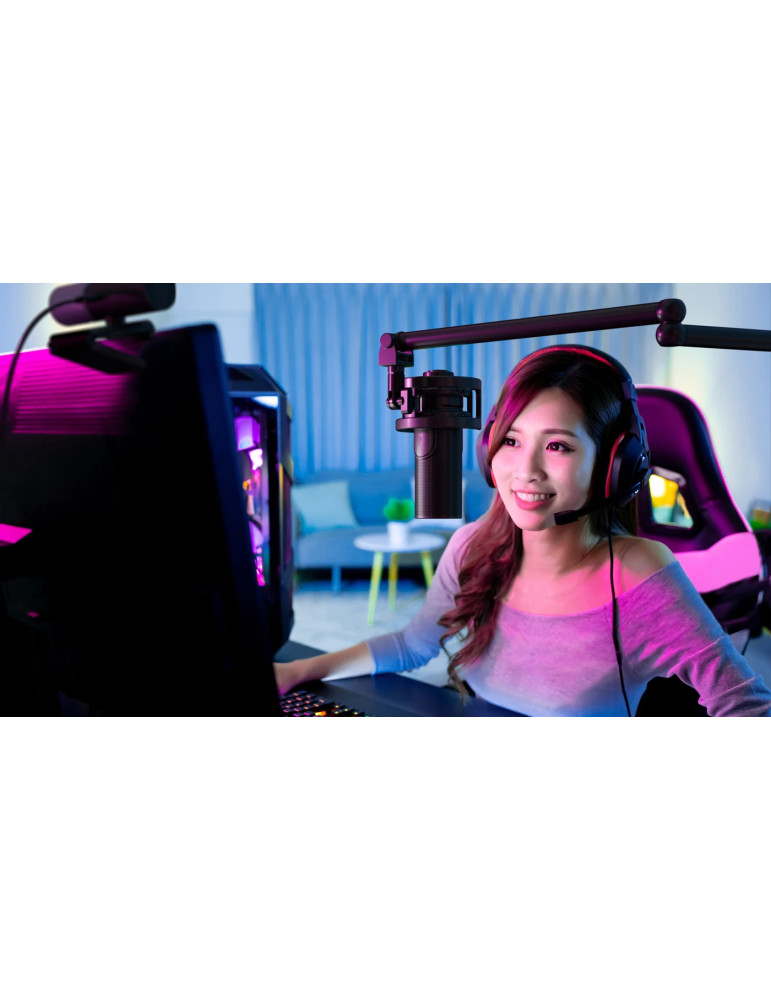 Стойка за микрофон Streamplify Mount Lift Light, 180° вертикално / 360° хоризонтално регулиране, 70см достъп, черна - SPOM-ML1LC