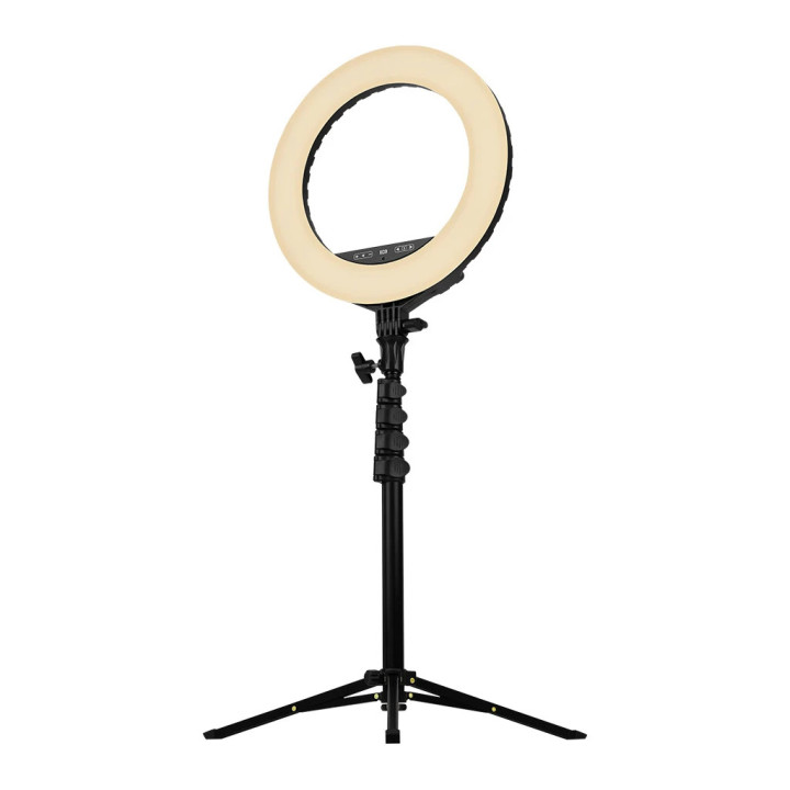 Стрийминг осветление Streamplify LIGHT 14, 36cm, 72 LED, 3400lm, 3000K-6000K, IR дистанционно, USB зареждане, статив/селфи стик 