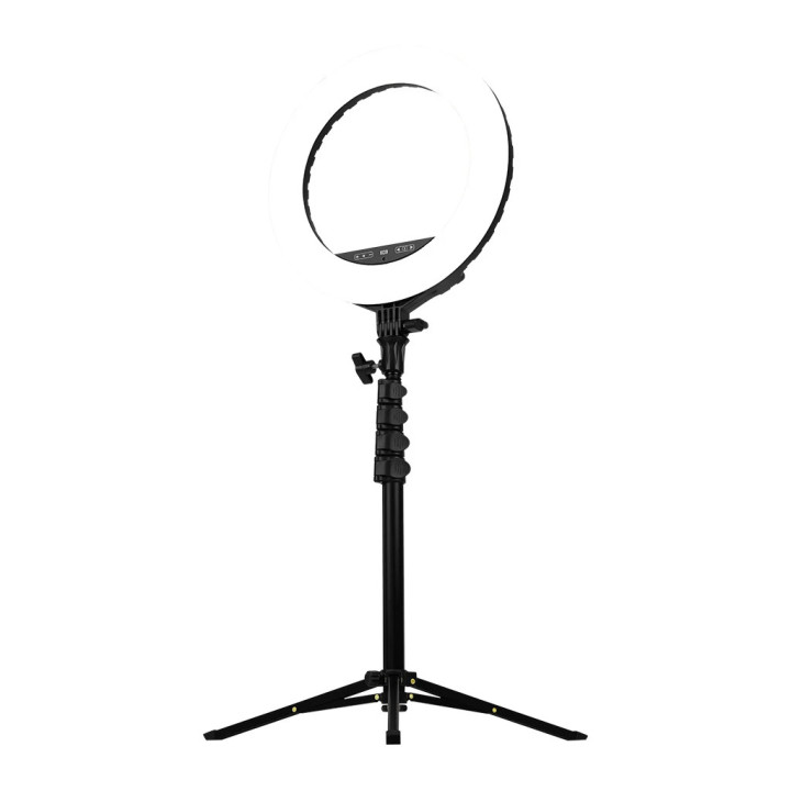 Стрийминг осветление Streamplify LIGHT 14, 36cm, 72 LED, 3400lm, 3000K-6000K, IR дистанционно, USB зареждане, статив/селфи стик 