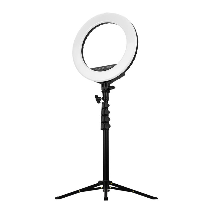Стрийминг осветление Streamplify LIGHT 14, 36cm, 72 LED, 3400lm, 3000K-6000K, IR дистанционно, USB зареждане, статив/селфи стик 
