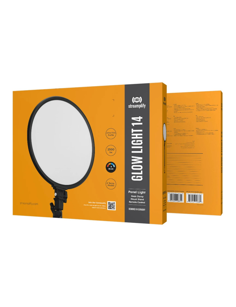 Стрийминг осветление Streamplify GLOW LIGHT 14, 14" 210 LED, 3000K-6000K 2500lm, 40W, Touch Panel + дистанционно управление - SP