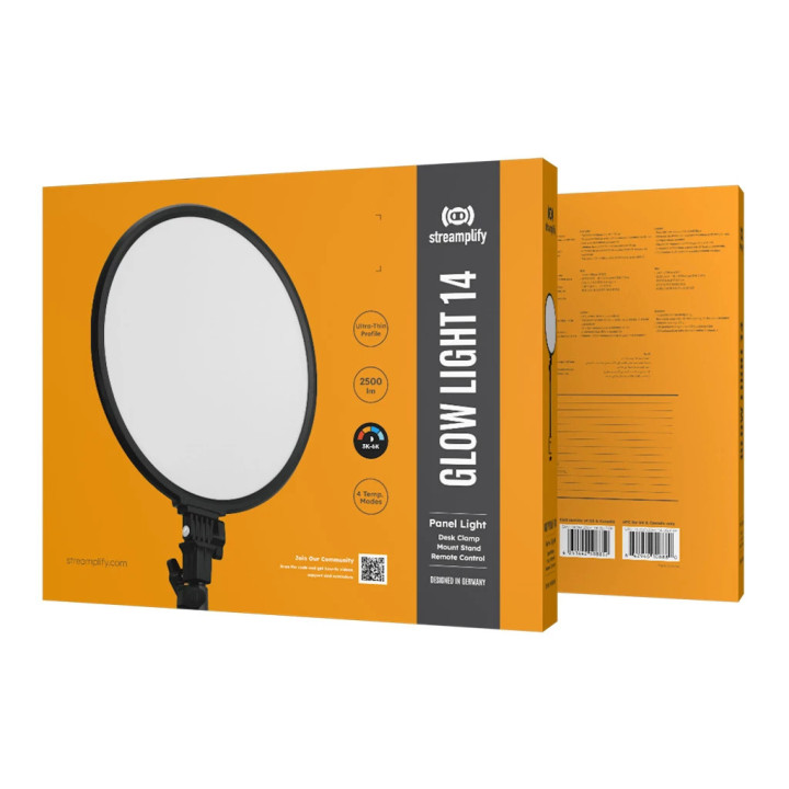 Стрийминг осветление Streamplify GLOW LIGHT 14, 14" 210 LED, 3000K-6000K 2500lm, 40W, Touch Panel + дистанционно управление - SP