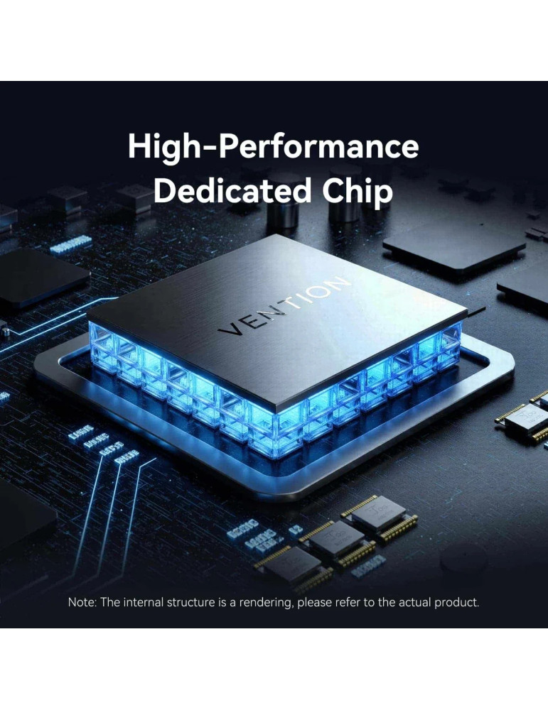 Докинг станция Vention TQZHB, Type-C, 8K 30Hz, HDMI, USB 3.0 x2, USB-C PD100W, LAN 1Gbps, LED дисплей - 9