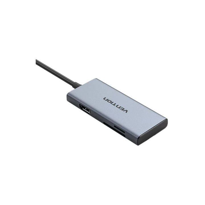 Докинг станция Vention Type-C TOOHB, 6-in-1 USB-C, HDMI, 3x USB 3.0, SD/TF, 4K 2160p 30Hz - 3