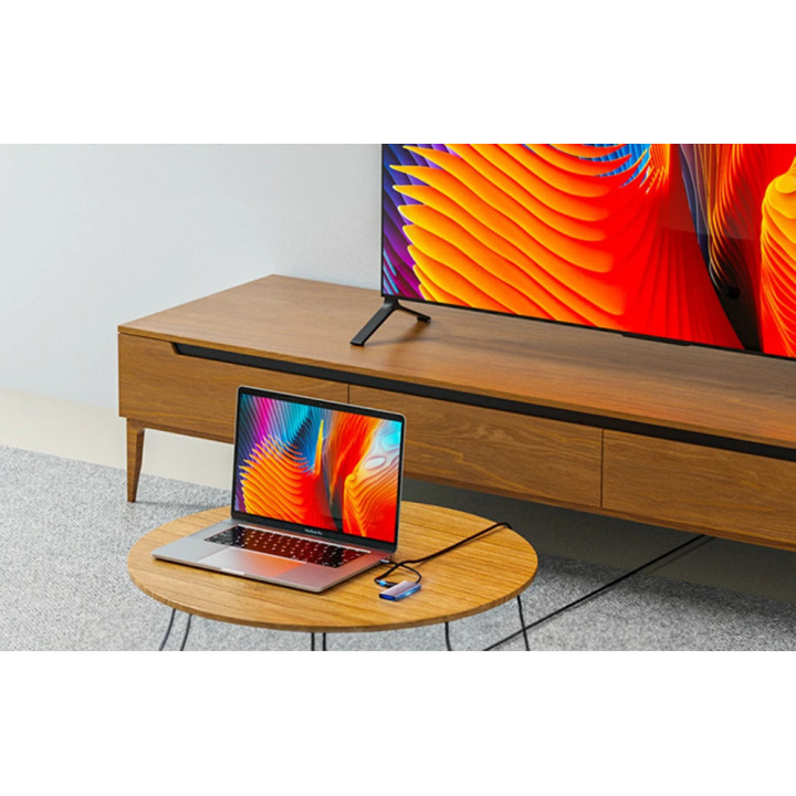 Докинг станция Vention Type-C TOOHB, 6-in-1 USB-C, HDMI, 3x USB 3.0, SD/TF, 4K 2160p 30Hz - 4