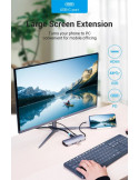 Докинг станция Vention Type-C TOLHB, 4K 2160p 30Hz, USB 3.0 x3, USB-C PD 100W, HDMI, LAN 1Gbps, SD/TF Reader - 10