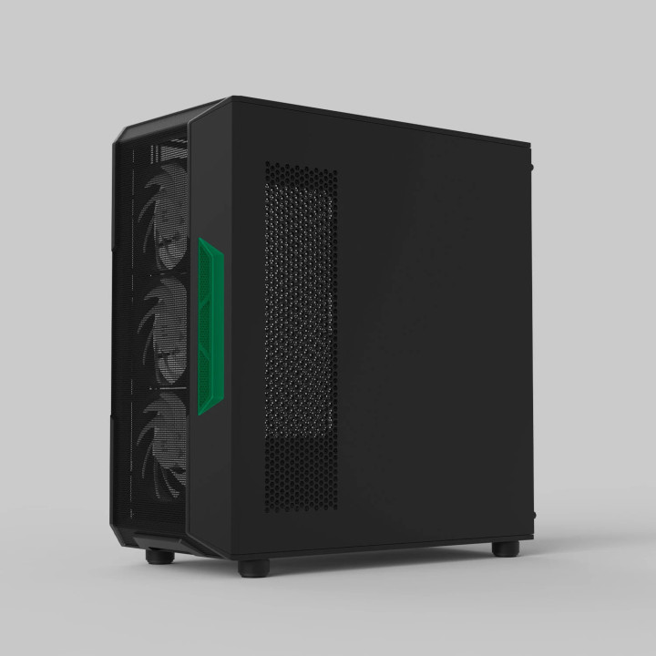 Кутия за компютър Zalman I3 NEO V2 Black, Middle Tower ATX, Mesh, Tempered Glass, 4x RGB вентилатора, поддържа водно охлаждане д
