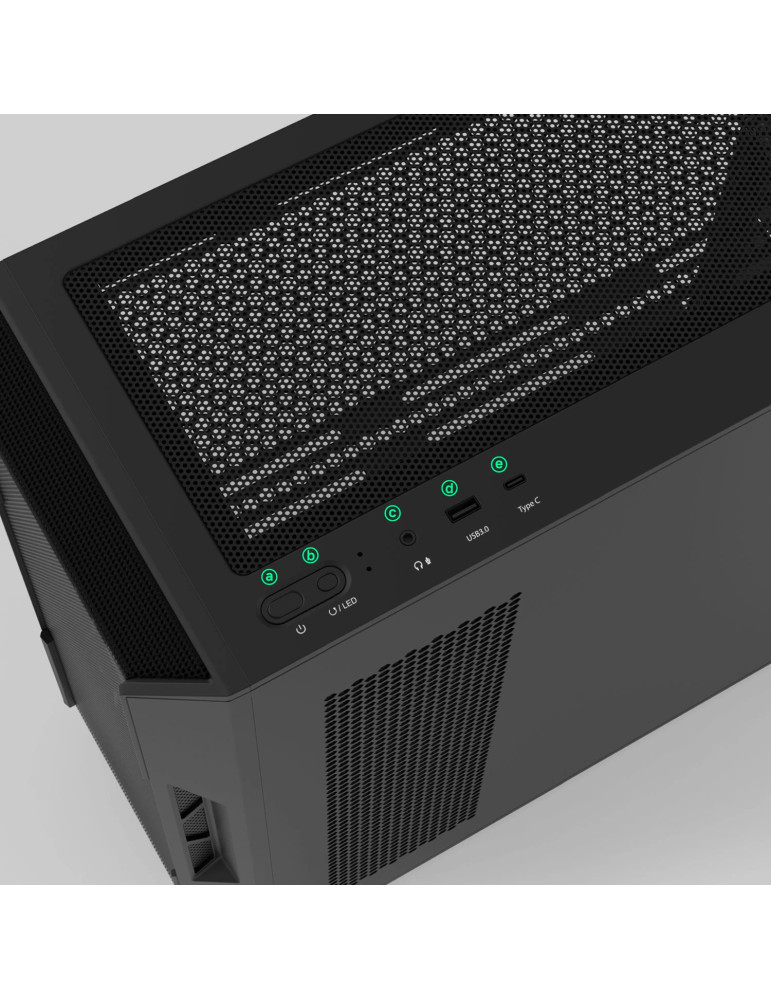 Кутия за компютър Zalman I3 NEO V2 Black, Middle Tower ATX, Mesh, Tempered Glass, 4x RGB вентилатора, поддържа водно охлаждане д