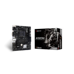 Дънна платка BIOSTAR A520MHP, Socket AM4, AMD A520, DDR4, 2 слота, 4x SATA3, 1x M.2 PCIe 3.0 - 1