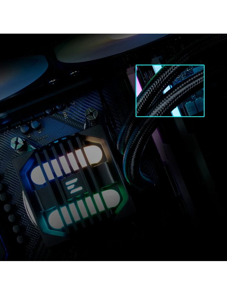 Водно охлаждане за процесор Zalman ALPHA2 SE A36, 360mm AIO, 3x120mm вентилатора, Addressable RGB, LGA1851/AM5 - ALPHA2-SE-A36-B