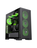 Кутия за компютър Gamemax Leader 2, Middle Tower EATX, Tempered Glass, Addressable RGB, 4x 140mm вентилатора, Type-C Gen 2 - 910