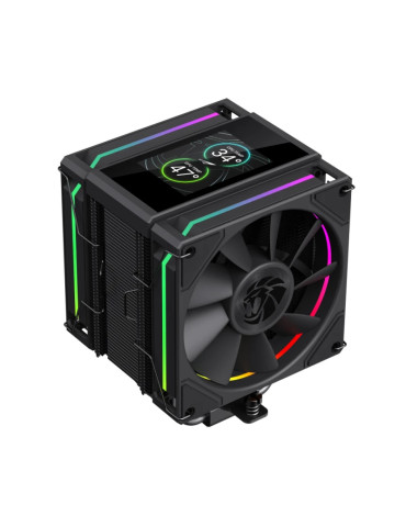 Охладител за процесор Gamemax Sigma 620 LCD, 2x120mm вентилатор, 245W, Addressable RGB, LCD дисплей - 9502-0100R0111 - 1