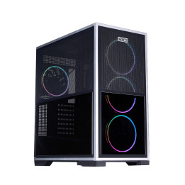 Кутия за компютър 1stPlayer IF8 Black, Middle Tower EATX, 4x140mm A-RGB вентилатори, Tempered Glass, USB-C - IF8-BK-4FO7-14 - 1