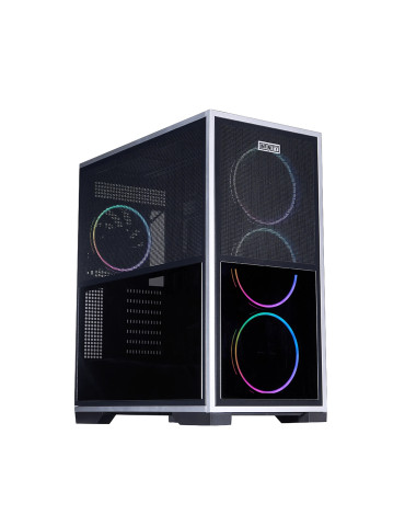 Кутия за компютър 1stPlayer IF8 Black, Middle Tower EATX, 4x140mm A-RGB вентилатори, Tempered Glass, USB-C - IF8-BK-4FO7-14 - 1