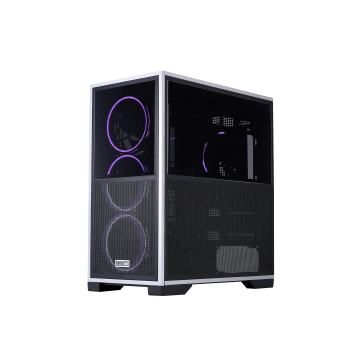 Кутия за компютър 1stPlayer IF8 Black, Middle Tower EATX, 4x140mm A-RGB вентилатори, Tempered Glass, USB-C - IF8-BK-4FO7-14 - 2