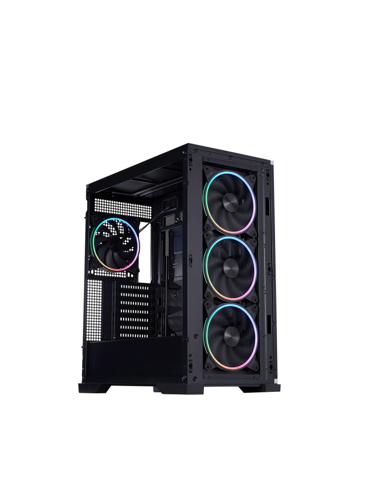 Кутия за компютър 1stPlayer IF8 Black, Middle Tower EATX, 4x140mm A-RGB вентилатори, Tempered Glass, USB-C - IF8-BK-4FO7-14 - 3