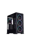 Кутия за компютър 1stPlayer IF8 Black, Middle Tower EATX, 4x140mm A-RGB вентилатори, Tempered Glass, USB-C - IF8-BK-4FO7-14 - 3