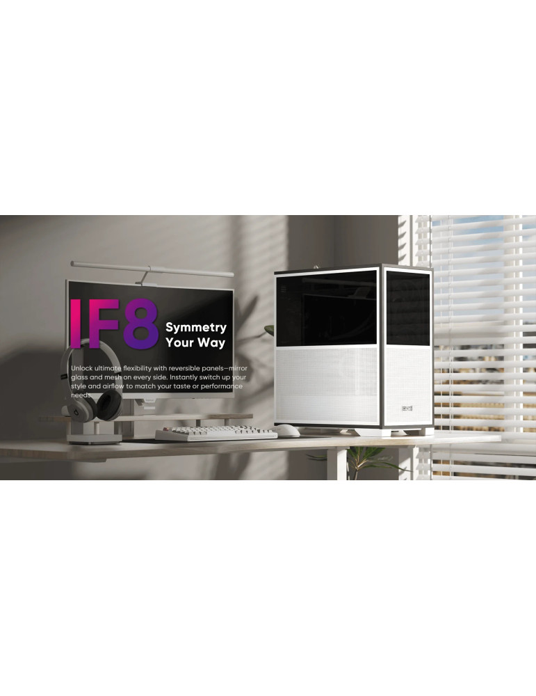 Кутия за компютър 1stPlayer IF8 Black, Middle Tower EATX, 4x140mm A-RGB вентилатори, Tempered Glass, USB-C - IF8-BK-4FO7-14 - 18