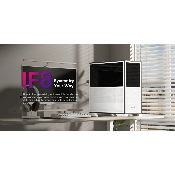 Кутия за компютър 1stPlayer IF8 Black, Middle Tower EATX, 4x140mm A-RGB вентилатори, Tempered Glass, USB-C - IF8-BK-4FO7-14 - 18