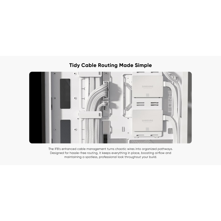 Кутия за компютър 1stPlayer IF8 Black, Middle Tower EATX, 4x140mm A-RGB вентилатори, Tempered Glass, USB-C - IF8-BK-4FO7-14 - 20