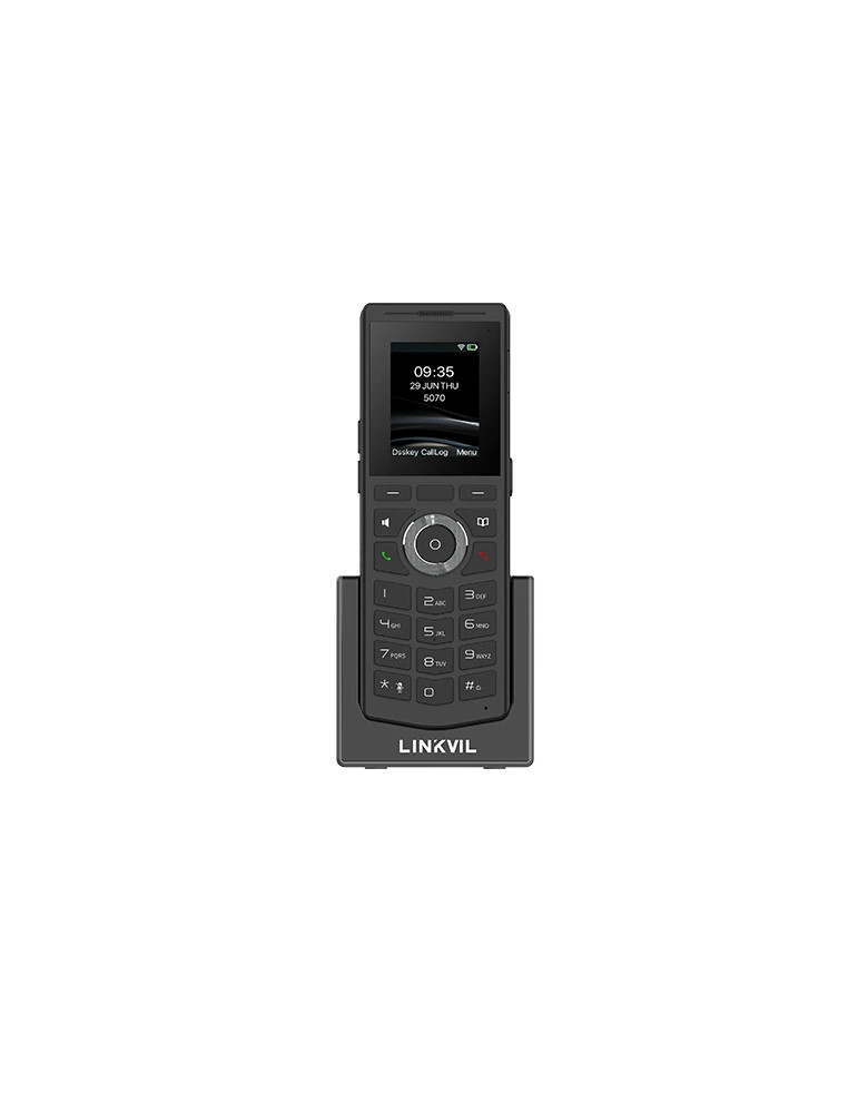 Безжичен VoIP телефон Fanvil LINKVIL W610W, 2.0" 240x320, 4 SIP линии, 16 DSS клавиши, Bluetooth 5.0, Wi-Fi 2.4G/5G, до 9h разго