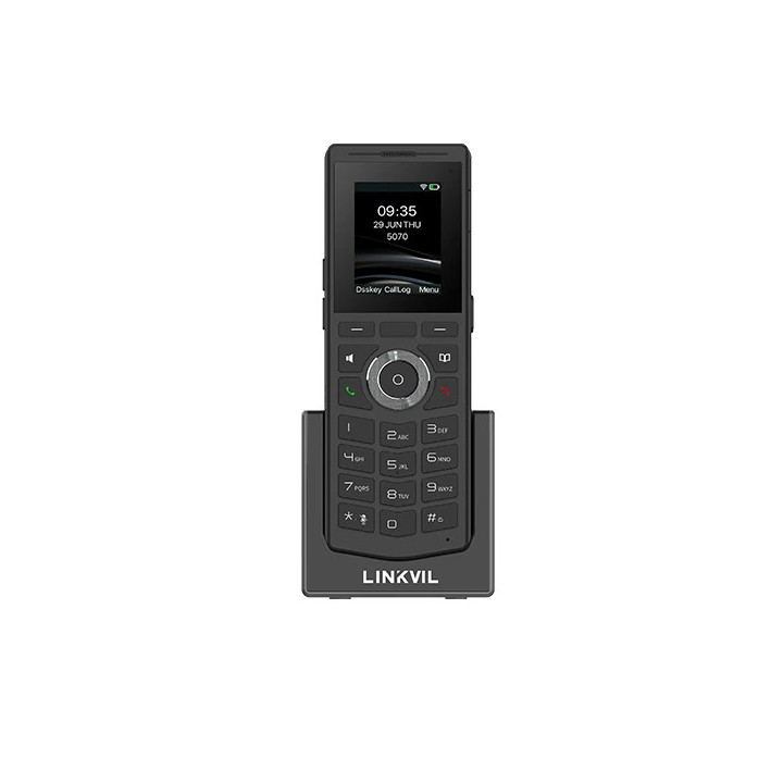 Безжичен VoIP телефон Fanvil LINKVIL W610W, 2.0" 240x320, 4 SIP линии, 16 DSS клавиши, Bluetooth 5.0, Wi-Fi 2.4G/5G, до 9h разго