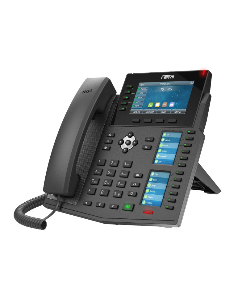 IP телефон Fanvil X6U, 2.4" LCD 320x240, 20 SIP линии, 60 DSS клавиши, HD Audio, Bluetooth 4.2, PoE, 2x Gigabit LAN - FANVIL-X6U