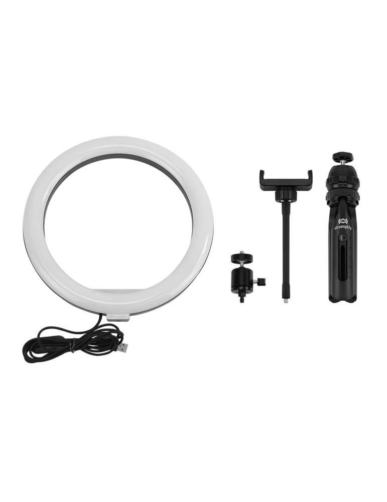 Стрийминг осветление Streamplify SPIR-LZ10112.11, 120 LED 1000lm, 3000K-6000K, 10 нива яркост, USB 5V, със статив - SPIR-LZ10112