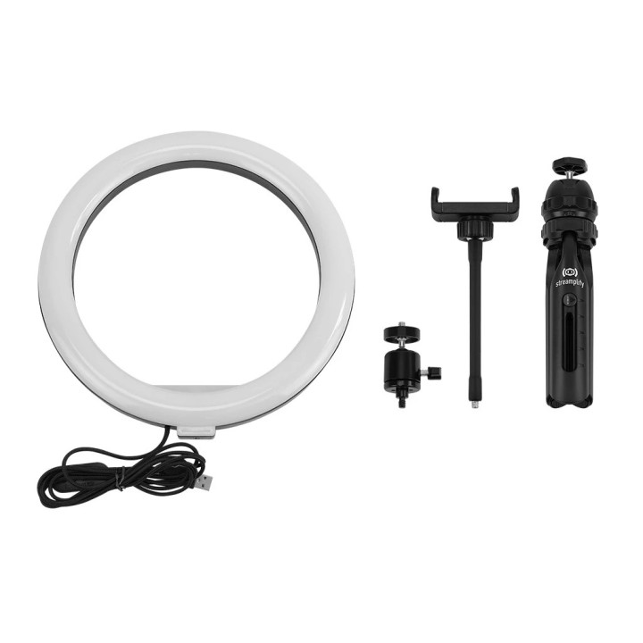 Стрийминг осветление Streamplify SPIR-LZ10112.11, 120 LED 1000lm, 3000K-6000K, 10 нива яркост, USB 5V, със статив - SPIR-LZ10112