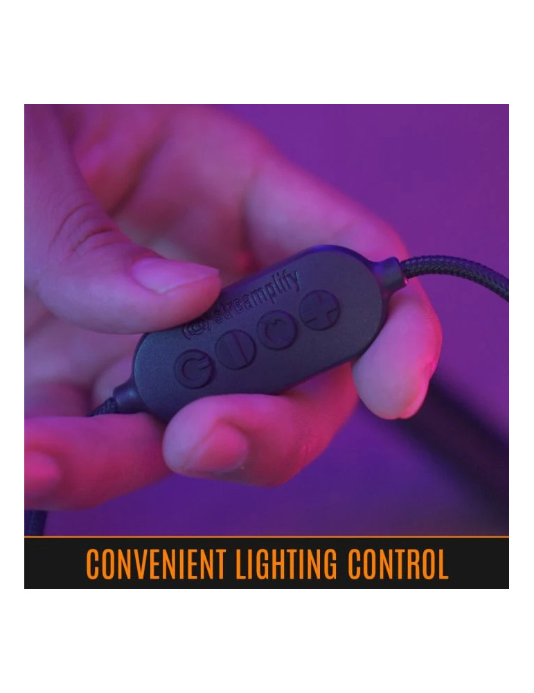 Стрийминг осветление Streamplify SPIR-LZ10112.11, 120 LED 1000lm, 3000K-6000K, 10 нива яркост, USB 5V, със статив - SPIR-LZ10112