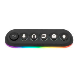 Стрийминг хъб Streamplify Streaming HUB DECK 5 RGB SPUH-HD51217.11, 5x USB-A 5Gbps, USB 2.0, VIA Labs VL817, RGB подсветка, 12V/