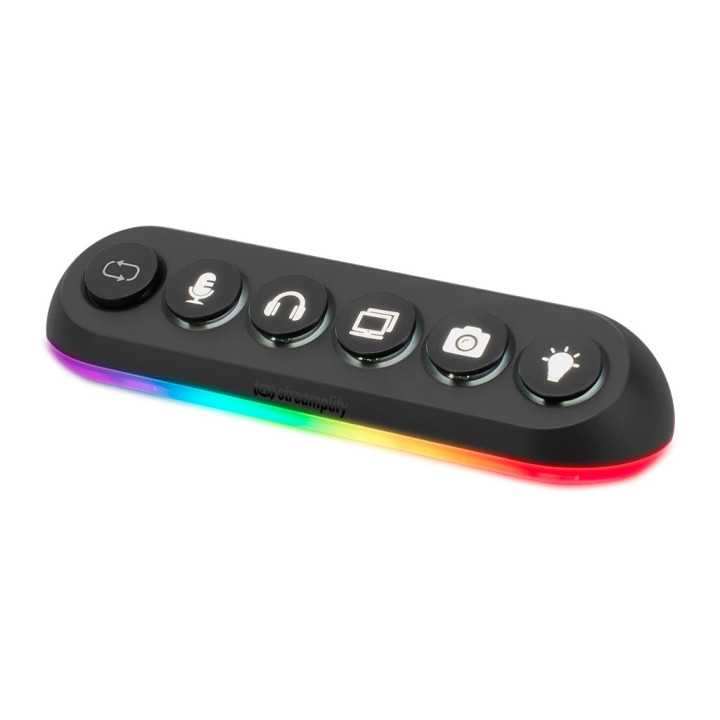 Стрийминг хъб Streamplify Streaming HUB DECK 5 RGB SPUH-HD51217.11, 5x USB-A 5Gbps, USB 2.0, VIA Labs VL817, RGB подсветка, 12V/