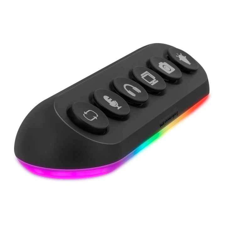 Стрийминг хъб Streamplify Streaming HUB DECK 5 RGB SPUH-HD51217.11, 5x USB-A 5Gbps, USB 2.0, VIA Labs VL817, RGB подсветка, 12V/