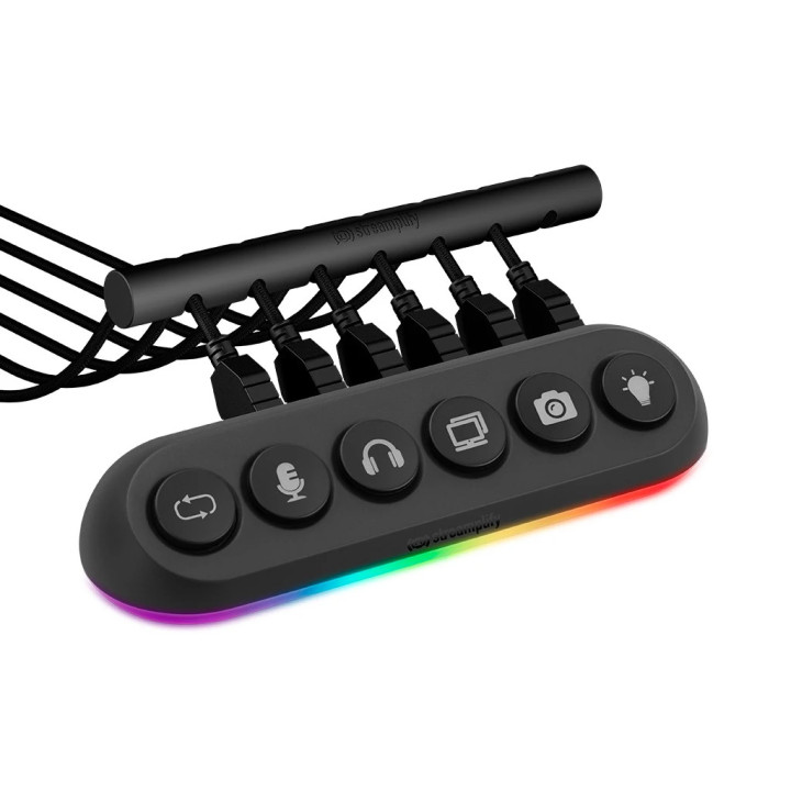 Стрийминг хъб Streamplify Streaming HUB DECK 5 RGB SPUH-HD51217.11, 5x USB-A 5Gbps, USB 2.0, VIA Labs VL817, RGB подсветка, 12V/