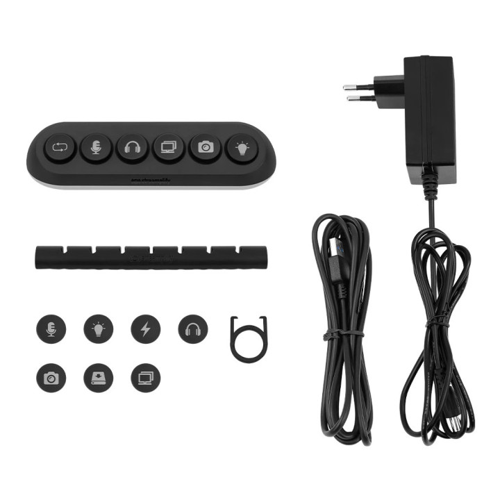 Стрийминг хъб Streamplify Streaming HUB DECK 5 RGB SPUH-HD51217.11, 5x USB-A 5Gbps, USB 2.0, VIA Labs VL817, RGB подсветка, 12V/